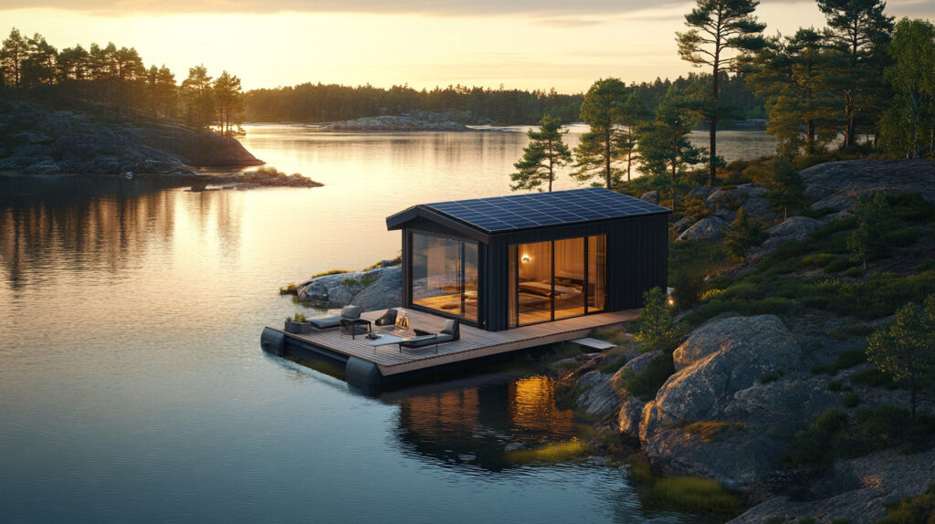 Dream floating home with breathtaking waterfront view.