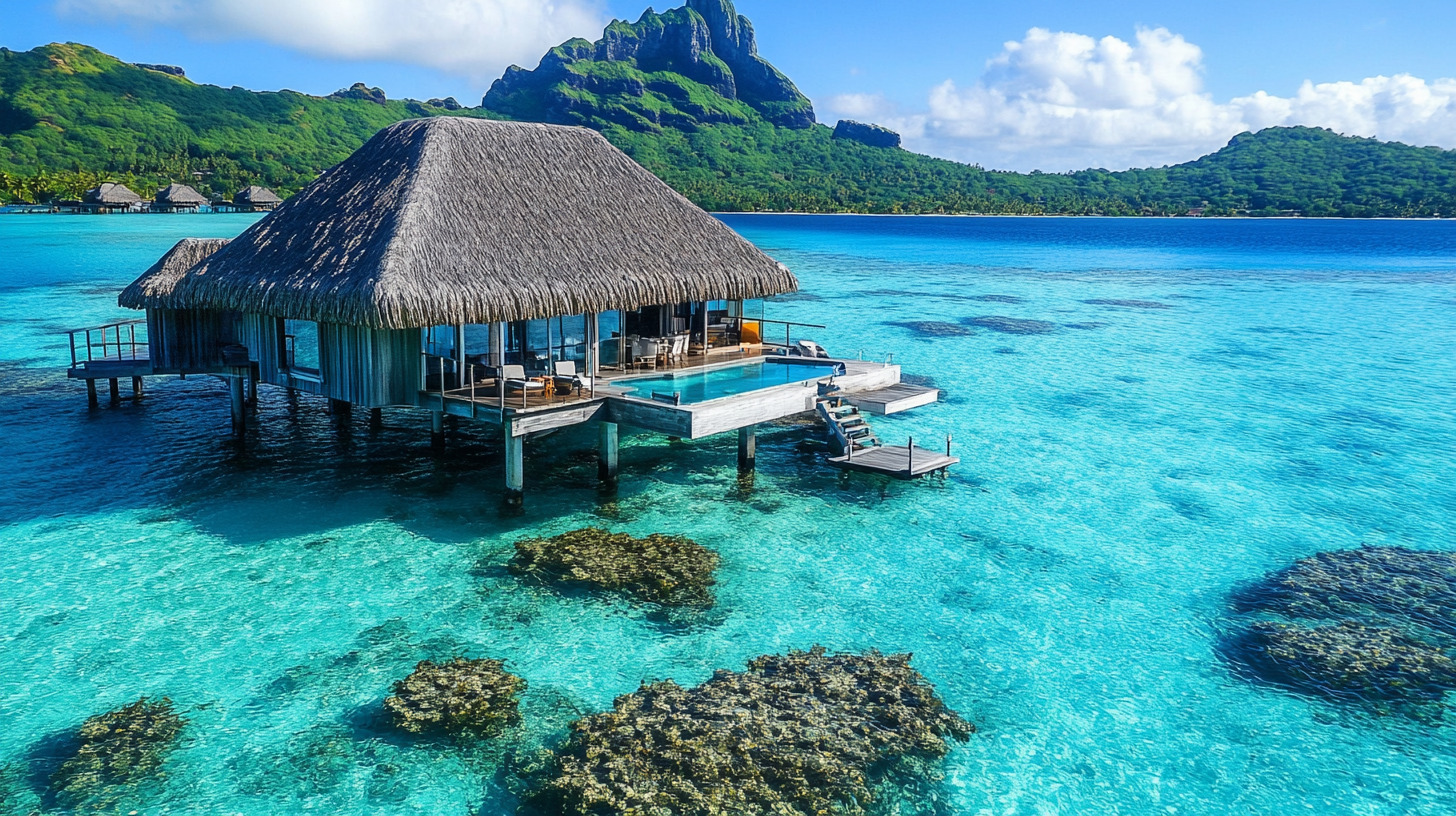 Luxurious floating home with panoramic water views.